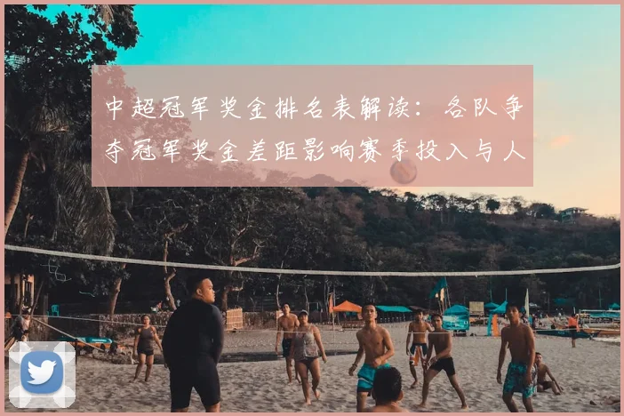 中超冠军奖金排名表解读：各队争夺冠军奖金差距影响赛季投入与人员配置