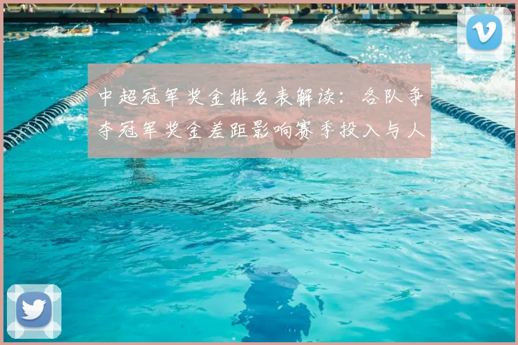 中超冠军奖金排名表解读：各队争夺冠军奖金差距影响赛季投入与人员配置